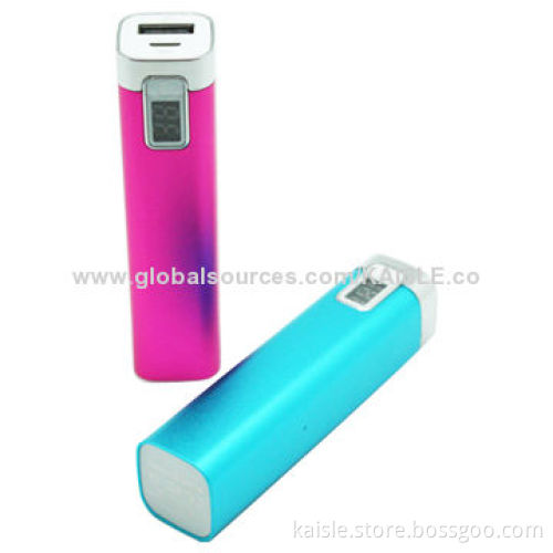 Power Banks with 2,600mAh Capacity, LCD Power Indicator, 18650 Battery, Short-circuit ProtectionNew